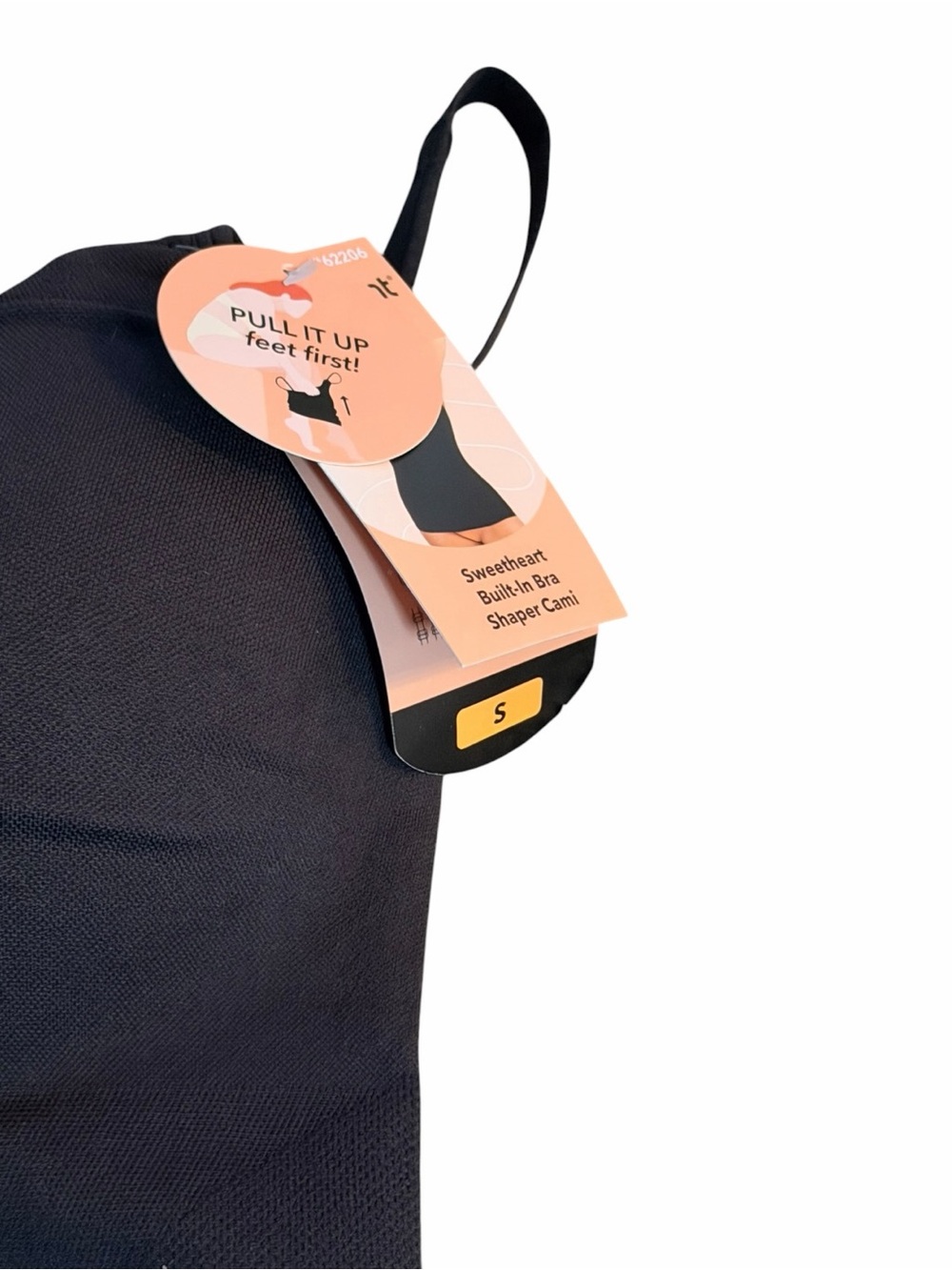 Shapermint Essentials Built-In Bra Shaper Cami Black Size Small NWT - Picture 5 of 5